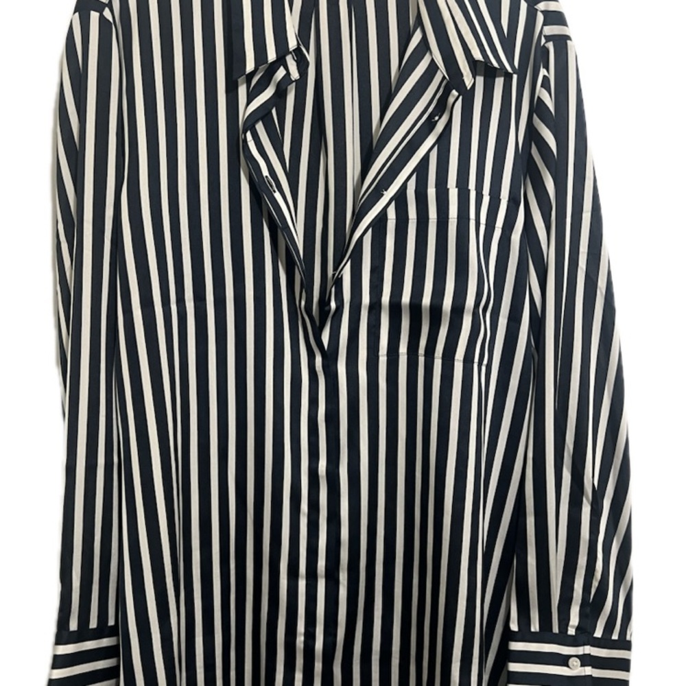 Banana Republic Navy and White Striped Skirt